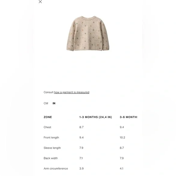 NWOT Zara Baby Bobble Knit Sweater Gray , size 1-3 months - Picture 9 of 10